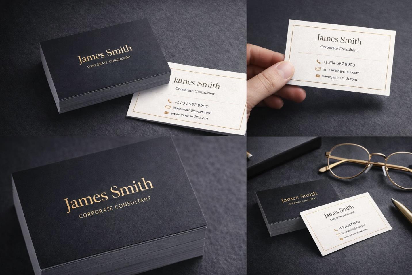 Executive Minimal – Corporate Consultant Business Card Design — corporate business card by Lucky's Digitals
