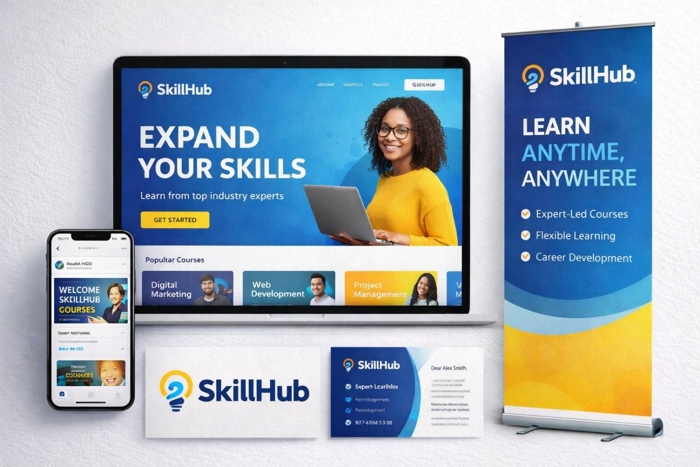 SkillHub – Complete EdTech Branding & Digital Ecosystem — brand & digital identity by Lucky's Digitals